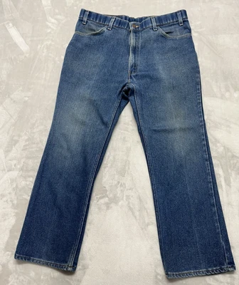 VTG Levis 530 Action Jean Men 38x29 Blue Wash Straight Leg Orange Tab made USA - Image 1 of 4