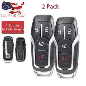 2 For 2015 2016 2017 Ford Edge Smart Remote Key Fob Shell Case M3N-A2C31243800 - Picture 1 of 7