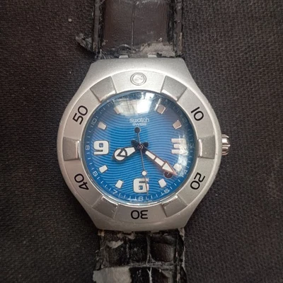 Vintage Swatch Irony Scuba 200 Swiss Hour/Date Blue dial - Image 1 of 4