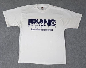 Irving Texas Home of the Dallas Cowboys Adult XL White Lofteez Short Sleeve - Picture 1 of 7
