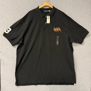 Polo Ralph Lauren Herren 4XLT schwarz Poloshirt dreifach Pony Stickerei # 3 neu mit Etikett  - Bild 1 von 7