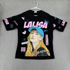 LISA BLACKPINK T Shirt Adult XL Black Oversize LALISA KPOP AOP Stretch - Picture 1 of 14