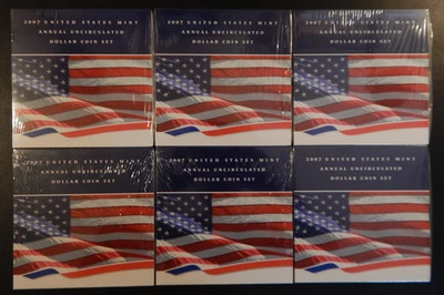 2007 United States Mint Annual Uncirculated Dollar Coin Set SEALED FROM MINT - Image 1 of 3