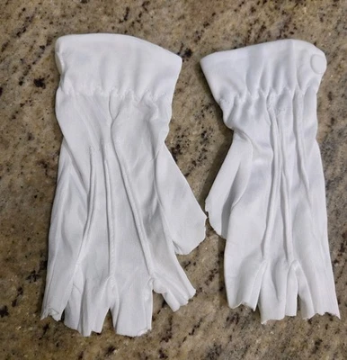 Luvas brancas sem dedos fantasia de palhaço Jason Freddy Leatherface Pennywise - Imagem 1 de 4