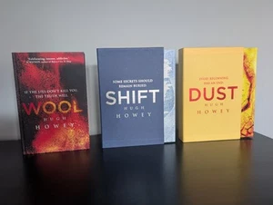 Hugh Howey Dust and Wool and Shift: 3 Book Set All Signed First Editions - Picture 1 of 8
