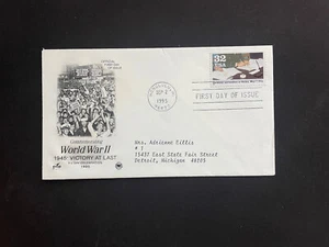 USA WWII V-J Day, Honolulu HI., FDC 1995, Sc #2981F, Artcraft. Crisp! - Picture 1 of 2