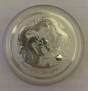 10 Oz .999 Silver Perth Mint Australia Year Of The Dragon 2012 8 Dollars Coin - Picture 1 of 4