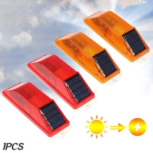 LED Solar Strobe Warning Lamp Rechargeable Solar Driving Safety Caution Light - Picture 1 of 13