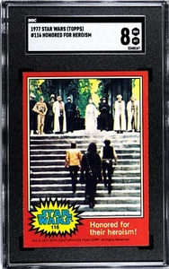 1977 STAR WARS TOPPS #116 HONORED FOR HEROISM SGC 8 3248167 - Picture 1 of 2