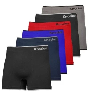 6 Mens Microfiber Boxer Briefs #MS002 Underwear Compression Knocker One Size - Picture 1 of 5