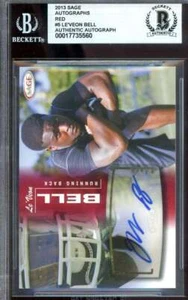 Le'Veon Bell Beckett BAS Signed 2013 Sage Red Rookie Autograph - Picture 1 of 2