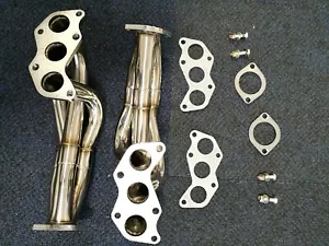 Twin Exhaust Header for Subaru Legacy Outback Tribeca flat-6 DOHC H6 EZ30 3.0L - Picture 1 of 2