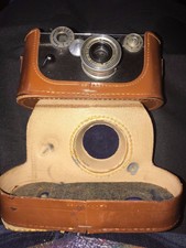 Vintage 1949 ARGUS C-3 Rangefinder Camera + Leather Case "The Brick" f3.5 50mm