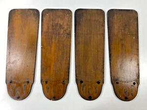 Antique GE Ceiling Fan Blades for Inverted 52" Fan (4) Total OE Wood USA - Picture 1 of 11