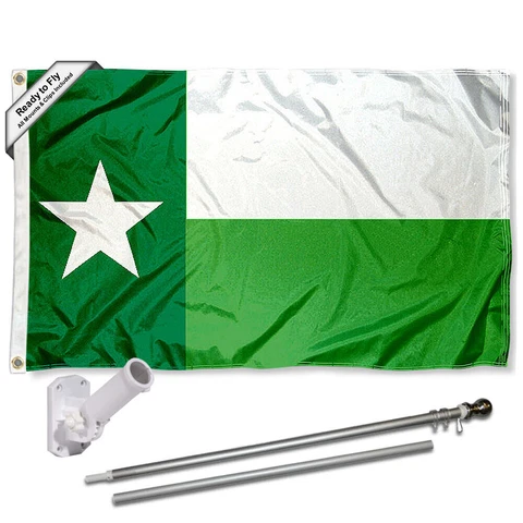 North Texas Mean Green TX State Flag Pole and Bracket Gift Set Package Cover