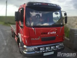 Grillleiste + Spotlampen + LEDs für DAF LF polierter Edelstahl LKW vorne - Bild 1 von 6
