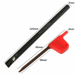 S07K-SCLCR06 7mmx125mm inner hole boring bar turning tool for CCMT06 inserts - Picture 1 of 11