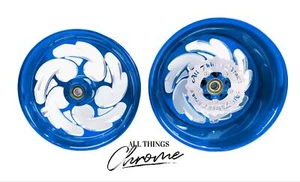 GSXR STOCK SIZE CANDY BLUE CONTRAST SHREDDER WHEELS 01-05 SUZUKI GSXR600 750 - Picture 1 of 4