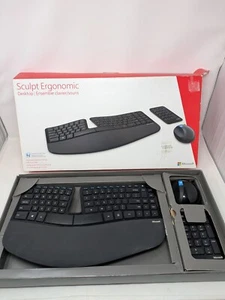 Microsoft Sculpt Ergonomic Wireless Desktop Keyboard, Keypad, Mouse-No Dongle - Picture 1 of 14