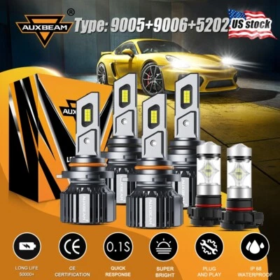 Для Dodge Journey 2010-2023 6 светодиодных фар AUXBEAM + комбинированные комплекты противотуманных фар - Изображение 1 из 4