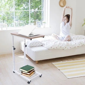 Bed Side Table Hospital Overbed Rolling Tray Adjustable Bedside Working Desk NEW - Picture 1 of 12