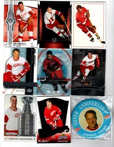 Gordie Howe inserts cards Red Wings Topps OPC Parkhurst Avg EX 15% off 4