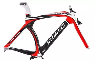 USED 2011 Specialized Transition Comp Carbon TT/Tri Frameset Small w/ Brakes - Picture 1 of 18