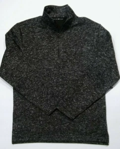 New BEVERLY HILLS POLO CLUB Size Small Fleece Pullover Jacket Jet Black Marble - Picture 1 of 8