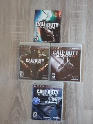 3 Game Lot: Call of Duty: Black Ops 1, 2, Ghosts (Sony PlayStation 3, PS3) - Image 1 of 2