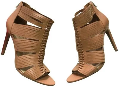 BCBGeneration Cognac 米黄色 棕色 Cerinah 踝带 凉鞋 高跟鞋 尺寸 7.5 M 全新 — 第 1/4 张图片