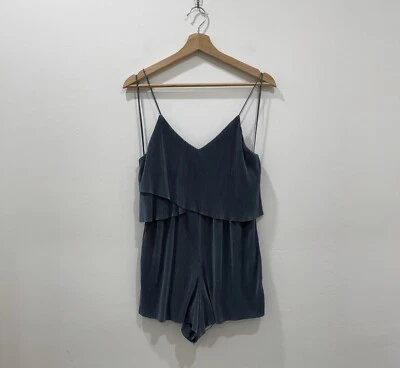 Mameluco fluido acanalado Silence + Noise verde azulado pequeño Foto 1 de 4