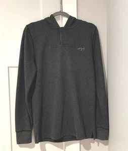 Menemsha Blues Men's Hoodie Sweatshirt 1/4 button up Pullover - SMALL - Picture 1 of 5