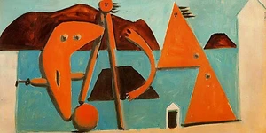 Pablo Picasso - Bathers on the beach (1928) - 17" x 22" Fine Art Print - Picture 1 of 1