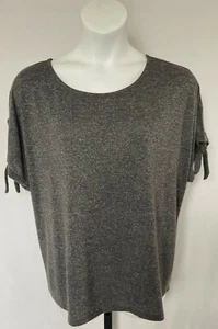 a.n.d. eawy women's size 2X gray casual blouse with side ties on sleeves. - Picture 1 of 5