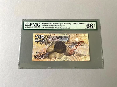 Seychelles 25 Rupees P-24s 'Specimen' ND(1979)  PMG 66 EPQ - Image 1 of 4