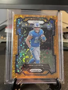 2023 Panini Prizm Orange Disco Prizm Sam LaPorta RC #332 Rookie Detroit Lions - Picture 1 of 2