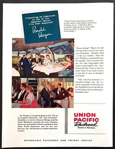 1959 Ronald Reagan City of Los Angeles Domeliner photo Union Pacific RR print ad - Picture 1 of 1