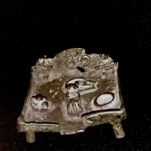 ANTIQUE TRADITIONAL INDIAN BRONZE STATUE FAMILY GOD SHIVA GANESH NANDI ANNAPURNA - Picture 1 of 6