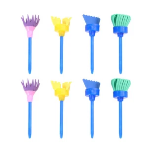 8 Pcs DIY-Handwerkzeuge Kind Schwamm-Bürstenrollen-Set Mini Farbroller - Bild 1 von 12