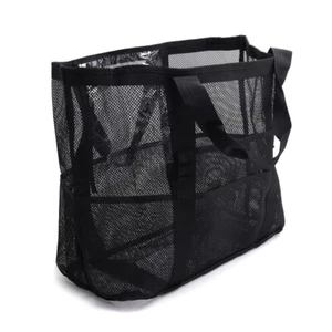 Beach Tote Bag Sandproof Beach Bag Easy To Carry Large Capacity Mesh Design - Picture 1 of 12