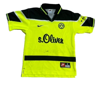 Borussia Dortmund BVB Trikot Saison 97/98 Gr.128 - 140 Kinder Nike S Oliver - Bild 1 von 4