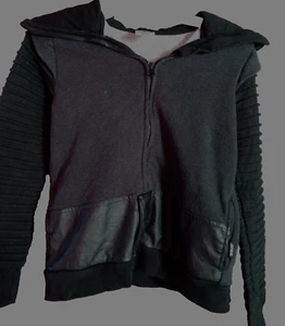 Disney Kids Jacket Black Star Wars Size 7/8 Mask Attached To Hood Zipper - Picture 1 of 10