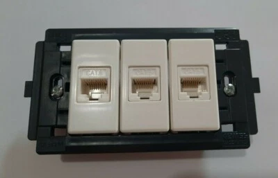 GW20 presa di rete dati rj45 cat6 gewiss system bianco o nero + supporto e viti