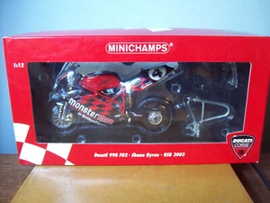 1/12 MINICHAMPS 122 031204 DUCATI 998 F02 BSB 2003 #4 SHANE BYRNE MONSTER MOB - Picture 1 of 6
