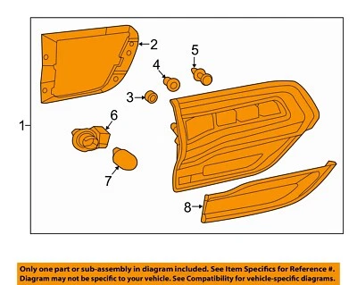 Conjunto de lámparas combinadas Chrysler OEM 14-15 Grand Cherokee 68236107AB Foto 1 de 2