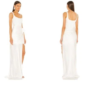 Cinq A Sept Revolve Gown Long Dress Mini Marian Side Slit Wrap Train Wedding 4 - Picture 1 of 6