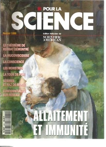 POUR LA SCIENCE N°220 ALLAITEMENT ET IMMUNITE / LA MUCOVISCIDOSE / LA CONSCIENCE - Picture 1 of 1
