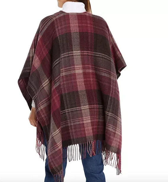 WOOLRICH Womens Burgundy Plaid Blanket WRAP NWT - Image 1 of 1