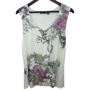 APT 9 Women’s Tank Top Large Y2K Floral Fairy Studded Embellished Whimsigoth - Picture 1 of 7
