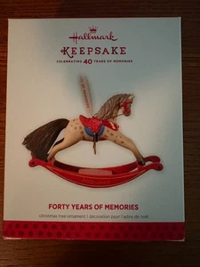 Forty Years of Memories Rocking Horse - 2013 Hallmark Ornament - Porcelain - Picture 1 of 1